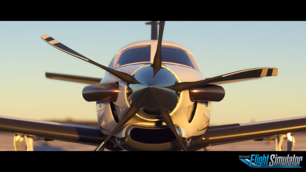 Propeller view of plane