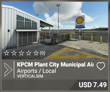 KPCM Plant City Municipal Airport by VerticalSim USD 7.49