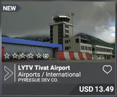 LYTV Tivat Airport by Pyreegue Dev Co. USD 13.49