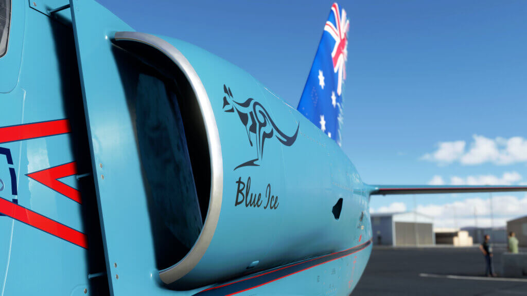 Blue Ice plane