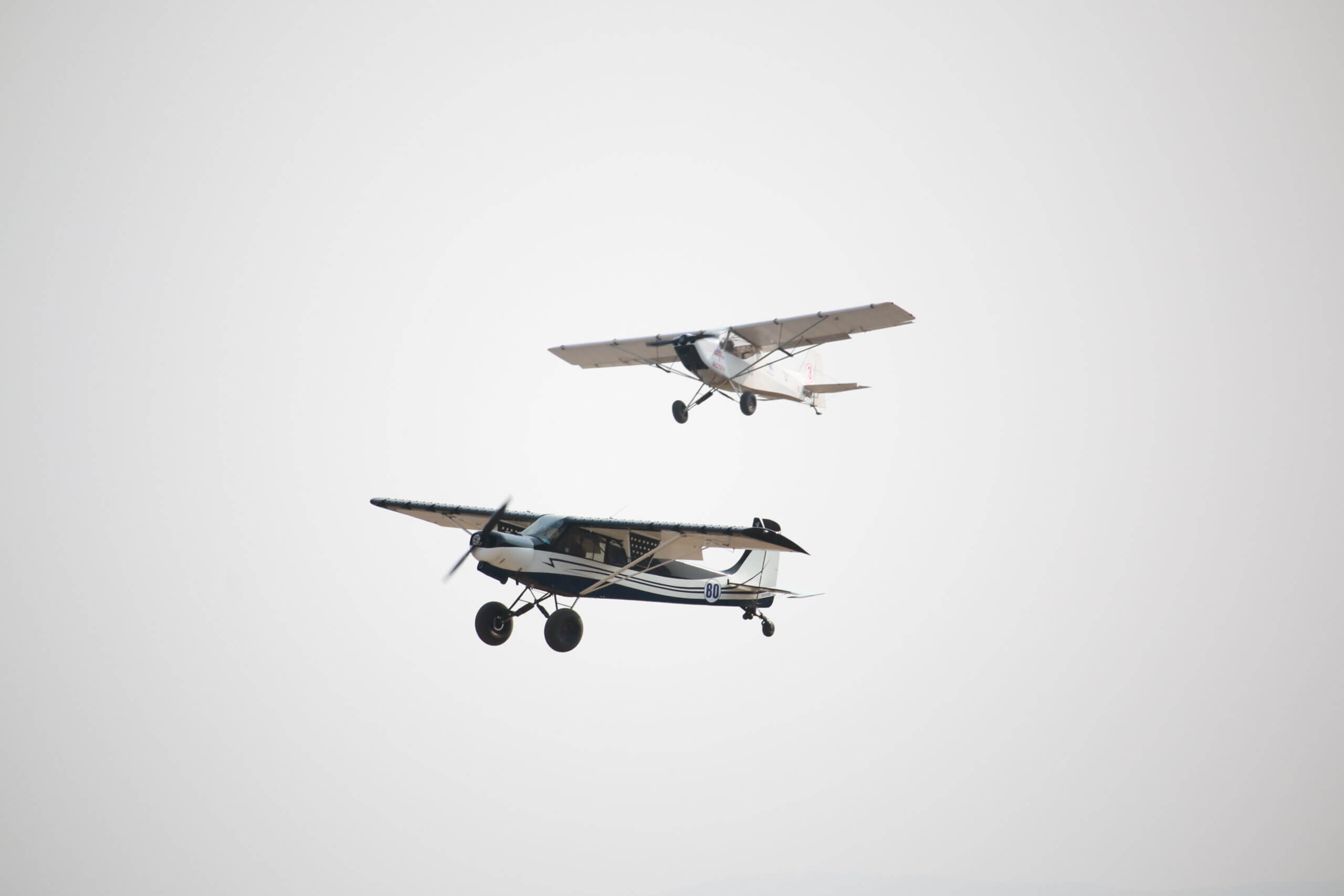 Two planes compete in the STOL Drag competition