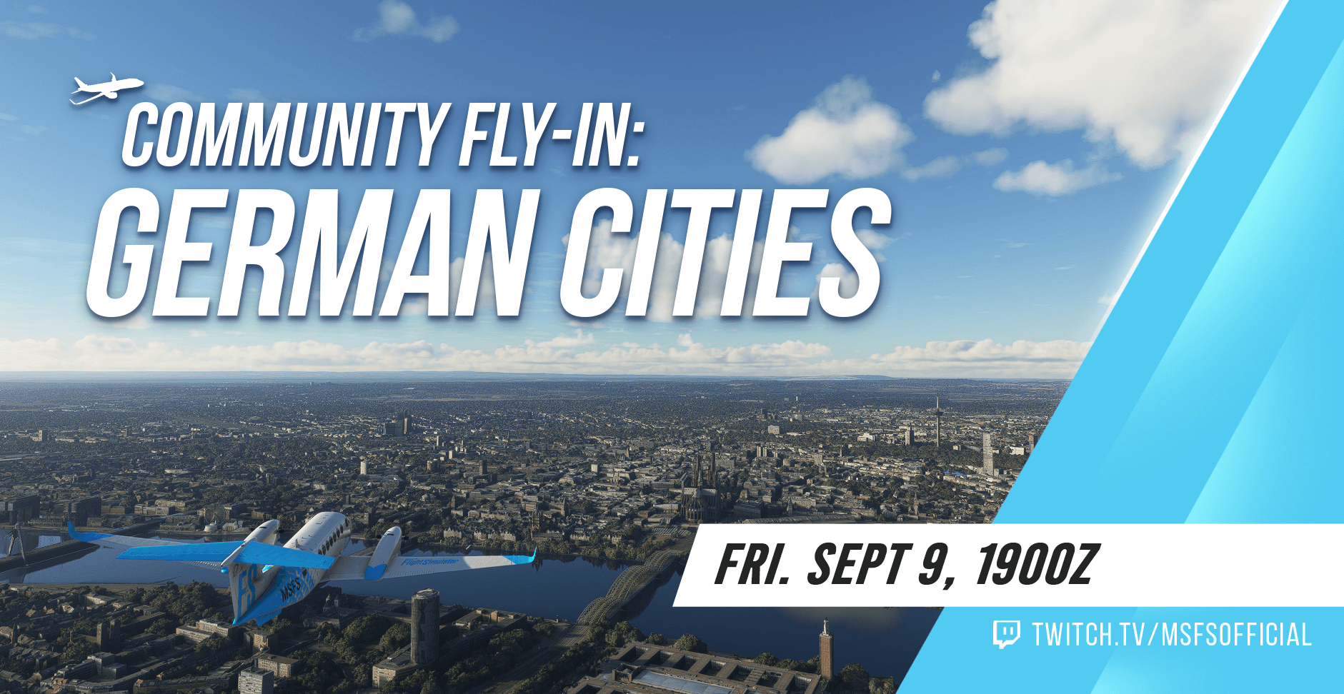 Community Fly-in German cities, sept. 9 at 1900z