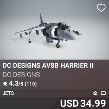 AV8B Harrier II by DC Designs, USD 34.99
