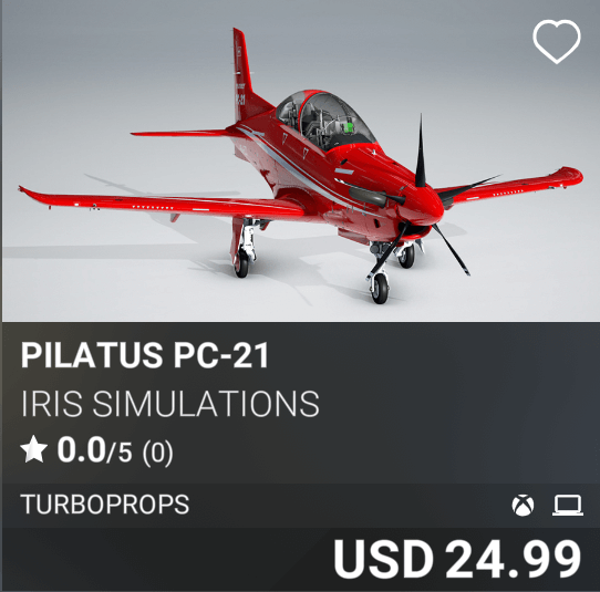 Pilatus PC-21 by Iris Simulations, USD 24.99