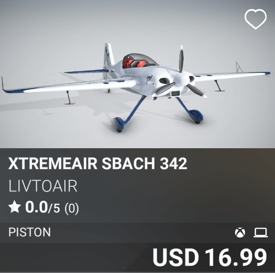 XtremeAir Sbach 342 by LivToAir, USD 16.99