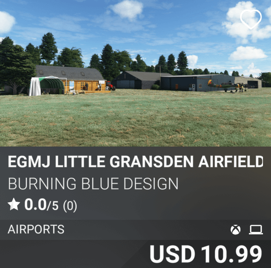 EGMJ Little Gransden Airfield by Burning Blue Design, USD 10.99