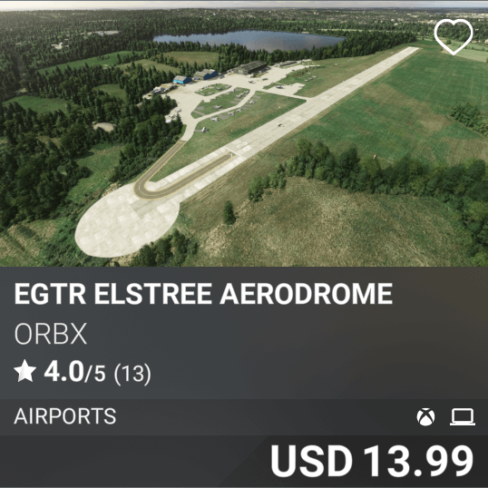 EGTR Elstree Aerodrome by Orbx, USD 13.99