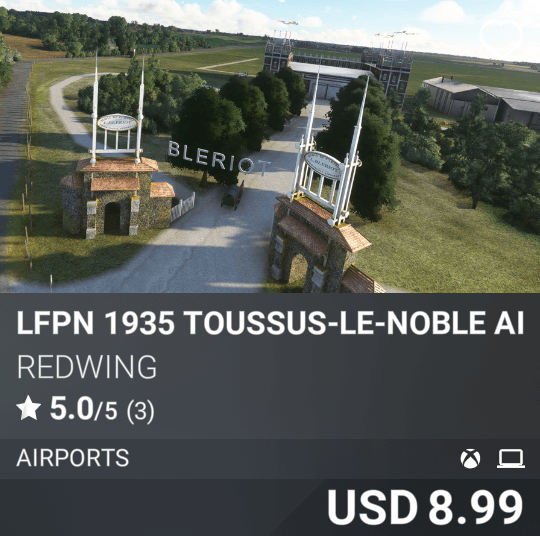 LFPN 1935 Toussus-le-Noble Airport by Redwing, USD 8.99