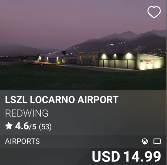 LSZL Locarno Airport by Redwing, USD 14.99