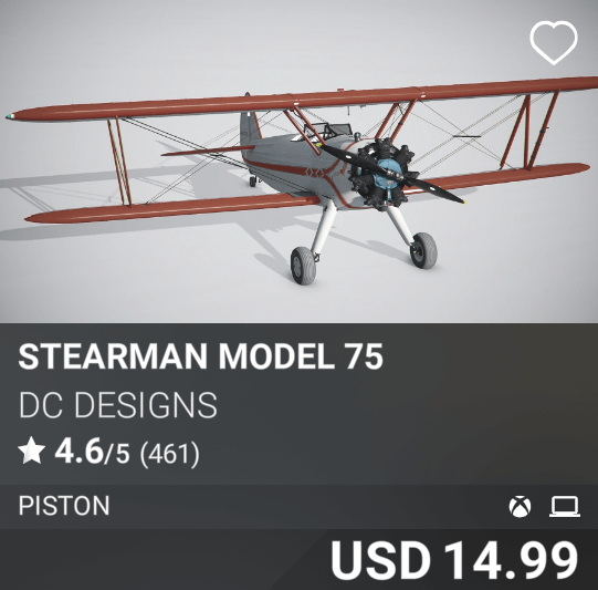 Stearman Model 75 by DC Designs, USD 14.99