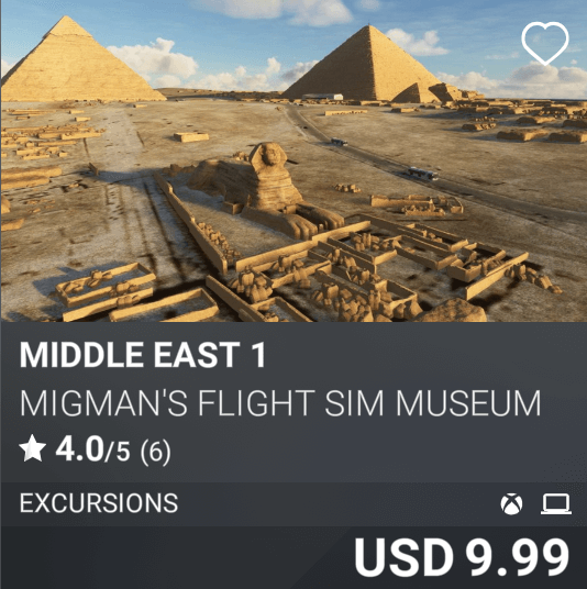 Middle East 1 by MiGMan's Flight Sim Museum, USD 9.99