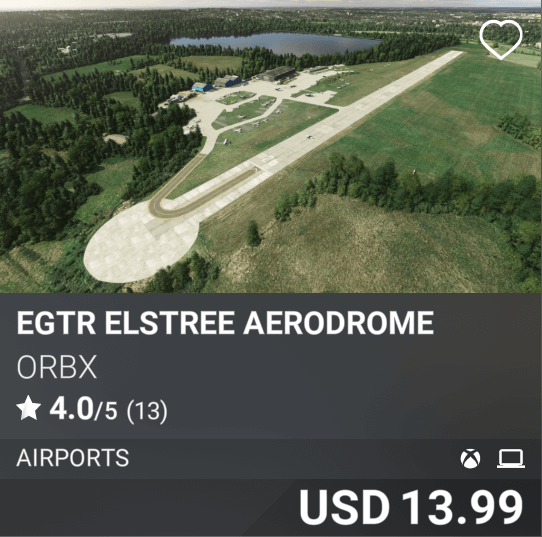 EGTR Elstree Aerodrome by Orbx, USD 13.99