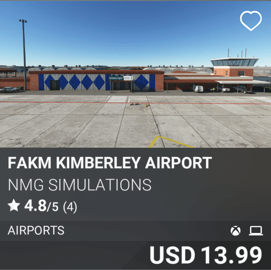 FAKM Kimberley Airport by NMG Simulations, USD 13.99