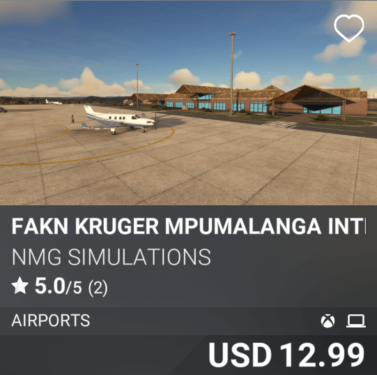 FAKN Kruger Mpumalanga International Airport by NMG Simulations, USD 12.99