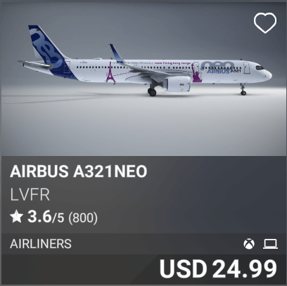 Airbus A321neo by LVFR, USD 24.99