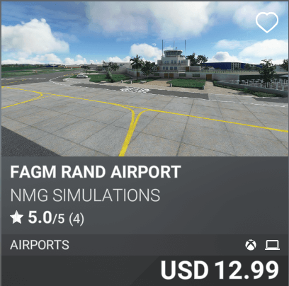 FAGM Rand Airport by NMG Simulations, USD 12.99