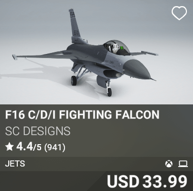 F16 C/D/I Fighting Falcon SC Designs USD 33.99