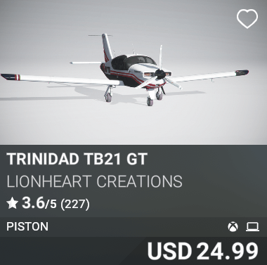 Trinidad TB21 GT Lionheart Creations USD 24.99