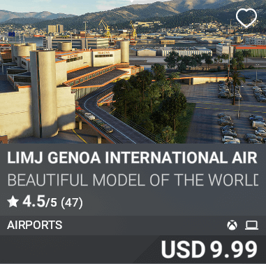 LIMJ Genoa Cristoforo Colombo Airport by BEAUTIFUL MODEL of the WORLD. USD 9.99
