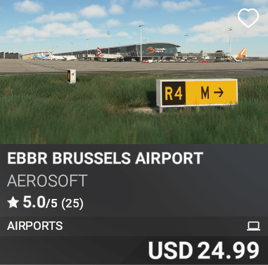 EBBR Brussels Airport by Aerosoft. USD 24.99