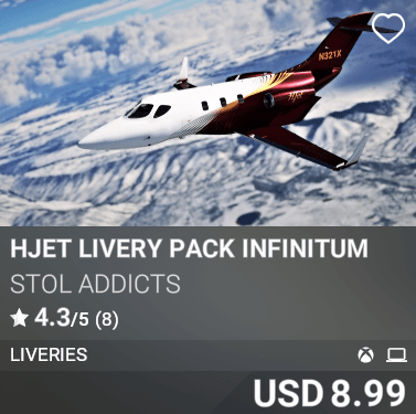 HJet Livery Pack Infinitum STOL Addicts USD 8.99