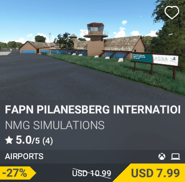FAPN Pilanesberg International Airport by NMG Simulations. USD 7.99 (-27% from USD 10.99)