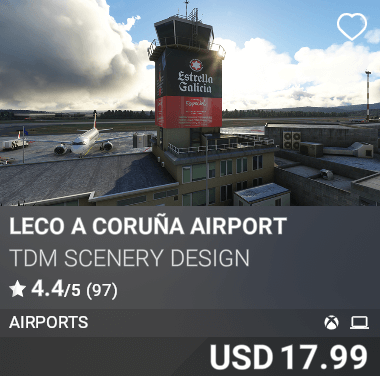LECO A Coruña Airport TDM Scenery Design USD 17.99