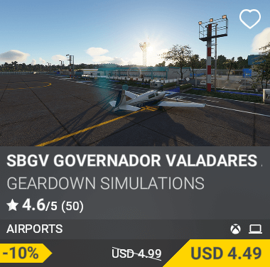 SBGV Governador Valadares Airport by GearDown Simulations. USD 4.49 (-10% from USD 4.99)