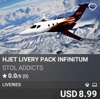 HJet Livery Pack Infinitum by STOL Addicts. USD 8.99