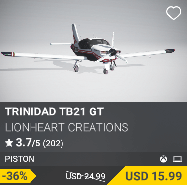 Trinidad TB21 GT by Lionheart Creations. USD 15.99 (-36% from USD 24.99)