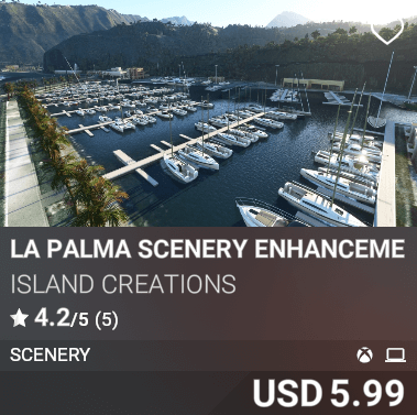 La Palma Scenery Enhancement by Island Creations. USD 5.99
