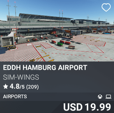 EDDH Hamburg Airport by Sim-Wings. USD 19.99