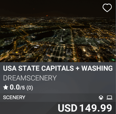 USA State Capitals + Washington Night Enhanced by DreamScenery. USD 149.99