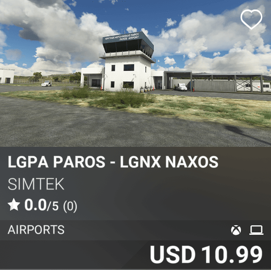 LGPA Paros - LGNX Naxos by Simtek. USD 10.99
