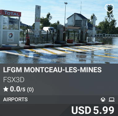 LFGM Montceau-Les-Mines by FSX3D. USD 5.99