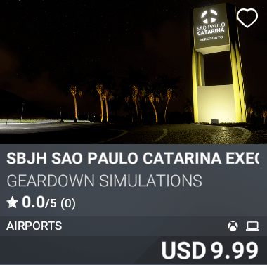 SBJH Sao Paulo Catarina Executive International Airport by Geardown Simulations. USD 9.99