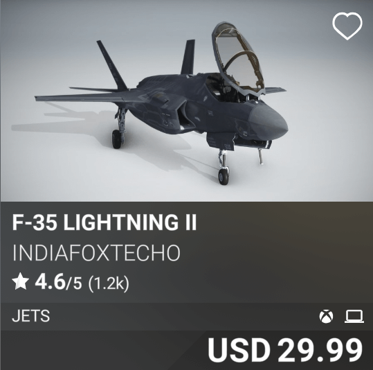 F-35 Lightning II by IndiaFoxtEcho. USD 29.99