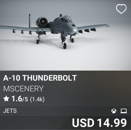 A-10 Thunderbolt by Mscenery. USD 14.99