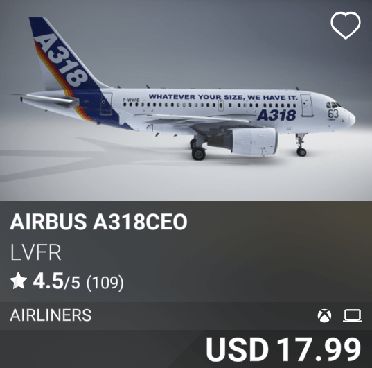 Airbus A318ceo by lvfr. USD 17.99