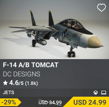 F-14 A/B Tomcat by DC Designs. USD 24.99 (-29% from USD 34.99)