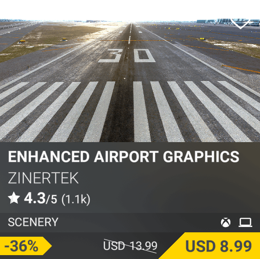 Enhanced Airport Graphics by Zinertek. USD 8.99 (-36% from USD 13.99)