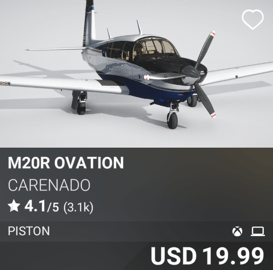 M20R Ovation by Carenado. USD 19.99