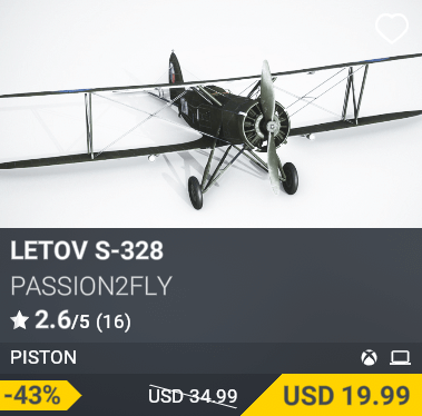 Letov S-328 by Passion2Fly. USD 19.99 (-43% from USD 34.99)