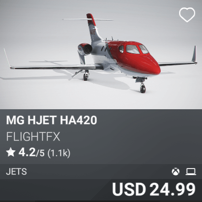 MG Hjet HA420 by FlightFX. USD 24.99