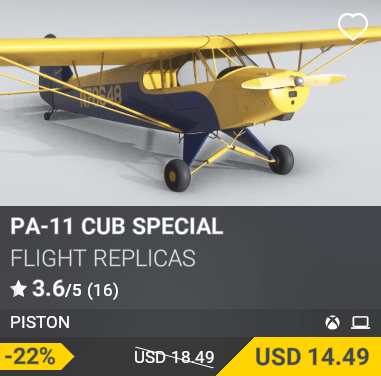 PA-11 Cub Special by Flight Replicas. USD 14.49 (-22% from USD 18.49)