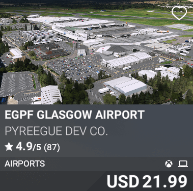 EGPF Glasgow Airport by PYREEGUE Dev Co. USD 21.99