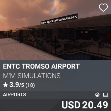 ENTC Tromso Airport by MM Simulations. USD 20.49