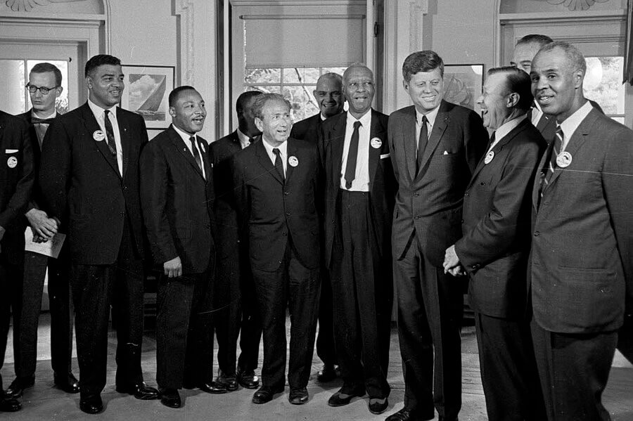 President John F. Kennedy meets with Dr. Martin Luther King Jr. at the White House in 1963