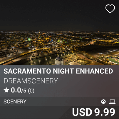 Sacramento Night Enhanced by DreamScenery. USD 9.99