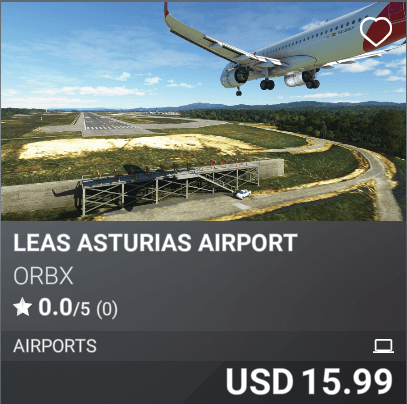 LEAS Asturias Airport by Orbx. USD 15.99